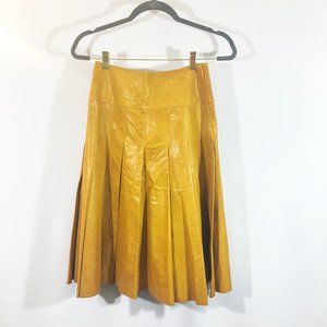 NEW DROME Leather A-Line Knee Length Skirt